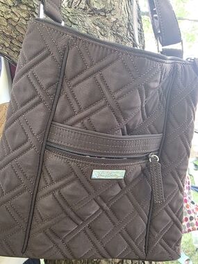 Vera Bradley Quilted Chocolate Brown Shoulder Bag